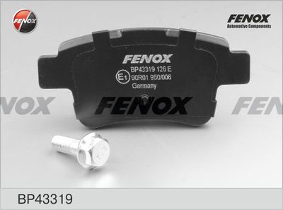 Колодки тормозные дисковые FENOX BP43319