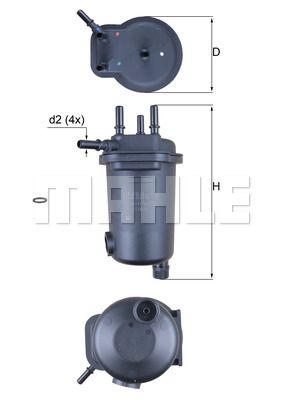 Фильтр топливный MAHLE KL632D