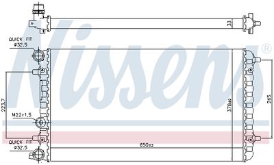 Радиатор системы охлаждения NISSENS 65228