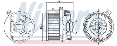 Вентилятор отопителя NISSENS 87209