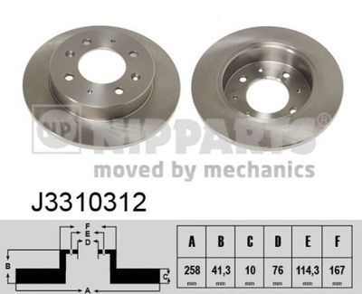 Диск тормозной NIPPARTS J3310312