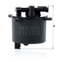 Фильтр топливный MANN-FILTER WK12001