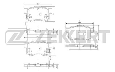 Колодки тормозные дисковые задние Zekkert BS1720