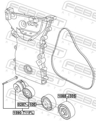 Натяжитель ремня FEBEST 1590T11FL