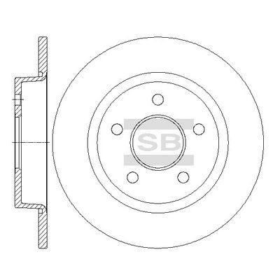 Диск тормозной задний SANGSIN SD5307