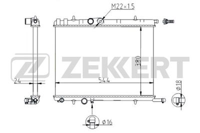 Радиатор охлаждения двигателя Zekkert MK1086