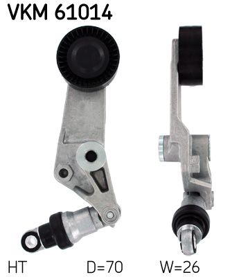 Ролик поликлинового ремня натяжной SKF VKM61014