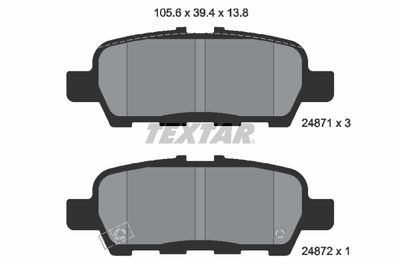 Колодки тормозные задние TEXTAR 2487101