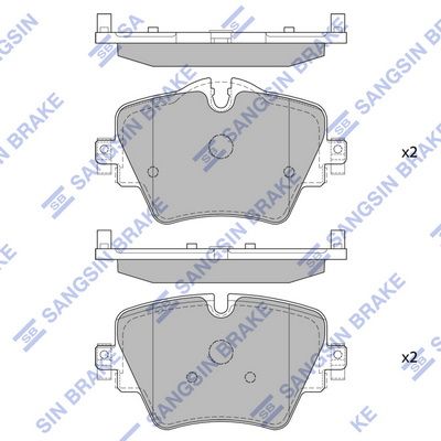 Колодки тормозные передние SANGSIN SP4129