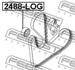 Ролик обводной FEBEST 2488LOG