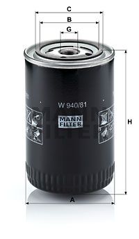Фильтр масляный MANN-FILTER W94081