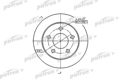 Диск тормозной задний PATRON PBD4038