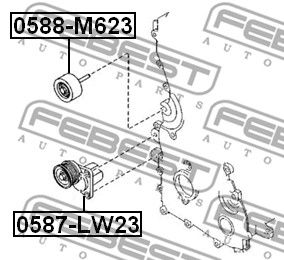 Ролик натяжителя FEBEST 0587LW23