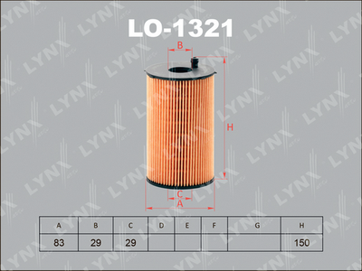 Фильтр масляный LYNXauto LO1321