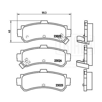 Колодки тормозные дисковые задние TRIALLI PF4079
