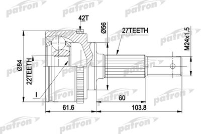 ШРУС наружный комплект PATRON PCV1165
