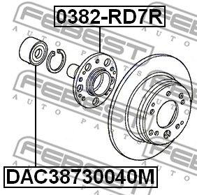 Подшипник ступицы FEBEST DAC38730040M