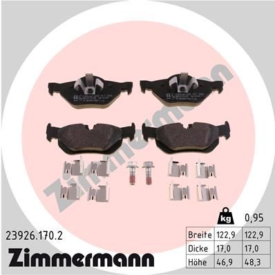 Колодки тормозные дисковые ZIMMERMANN 239261702