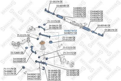 Рычаг передний левый верхний STELLOX 5400718SX