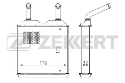 Радиатор отопителя Zekkert MK5001