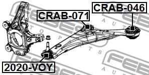 Сайлентблок рычага переднего FEBEST CRAB071