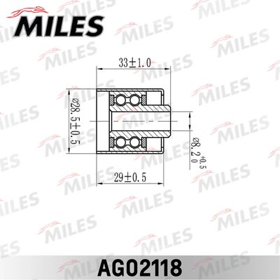 Ролик ремня ГРМ Miles AG02118