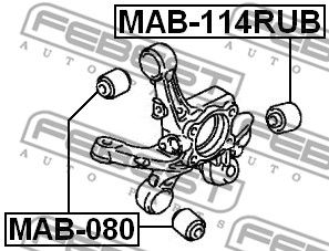 Сайлентблок цапфы задней ASVA 0401114Z