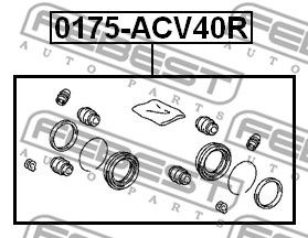 Ремкомплект тормозного суппорта заднего FEBEST 0175ACV40R