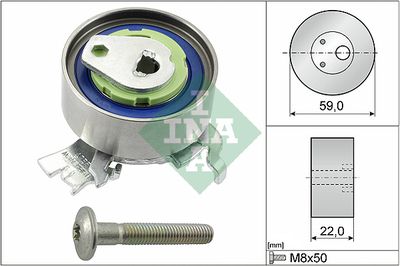 Ролик натяжителя ремня ГРМ INA 531051830