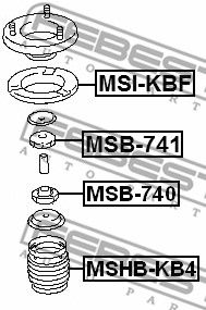 Пыльник амортизатора переднего MITSUBISHI MR992325