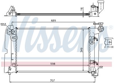 Радиатор системы охлаждения NISSENS 646321
