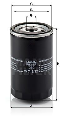 Фильтр масляный MANN-FILTER W71912