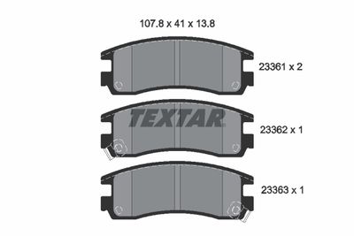 Комплект колодок для дискового тормоза TEXTAR 2336101