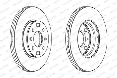 Диск тормозной передний FERODO DDF1603