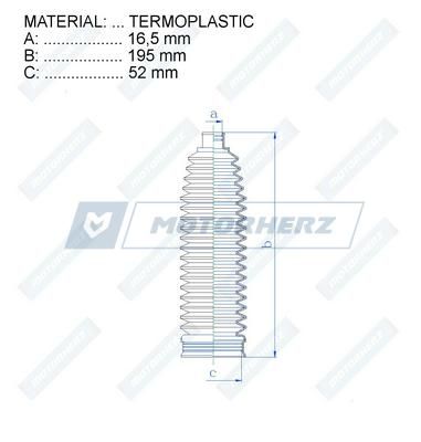 Пыльник рулевой рейки MotorHerz RDZ0048MG