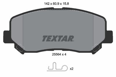 Колодки тормозные передние TEXTAR 2556401