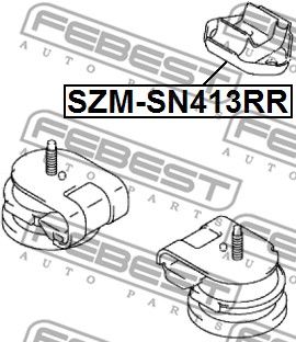Опора двигателя FEBEST SZMSN413RR