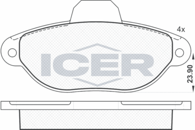 Колодки тормозные дисковые ICER 181018