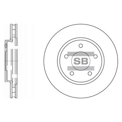 Диск тормозной передний SANGSIN SD4315