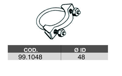 Хомут глушителя кольцевой CBD CBD605403