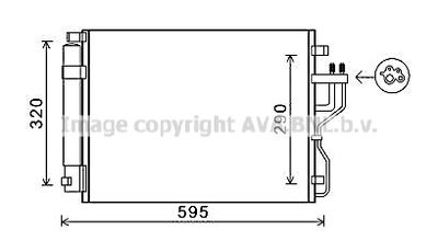 Радиатор кондиционера AVA KAA5151D