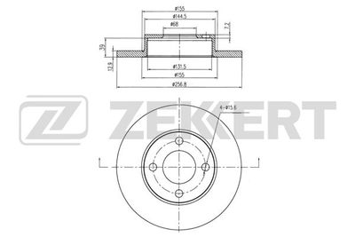 Диск тормозной передний Zekkert BS5071