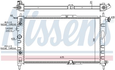 Радиатор системы охлаждения NISSENS 616521
