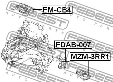 Сайлентблок FEBEST FDAB007