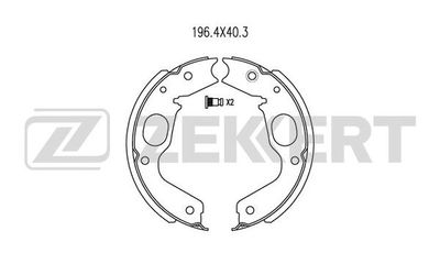 Колодки тормозные барабанные задние Zekkert BK4002