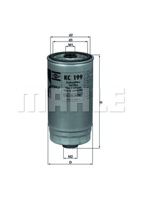 Фильтр топливный MAHLE KC199