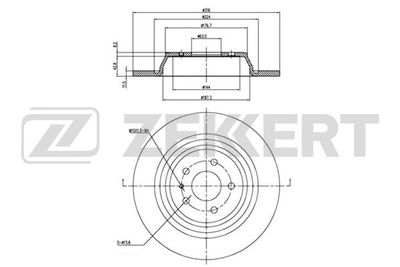 Диск тормозной задний Zekkert BS6359