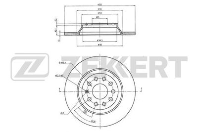 Диск тормозной задний Zekkert BS6080