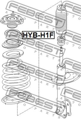 Подшипник передней опоры амортизатора FEBEST HYBH1F