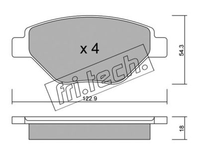 Комплект колодок для дискового тормоза TRUSTING 5590